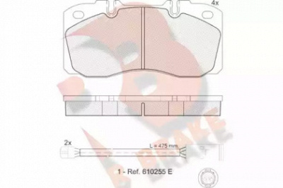 R BRAKE rb1161116 -  Комплект тормозных колодок, дисковый тормоз